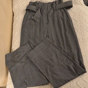 Aritzia Babaton Grey Belted Pants